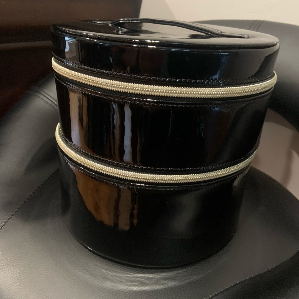 Two section, travel, makeup case